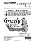 Grizzly 52 Brush Cutter User Manual