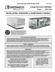 Greenheck Fan APEX-200 Ventilation Hood User Manual