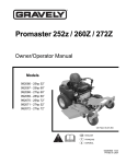 Gravely 992066, 992067, 992068, 992069, 992070, 992071, 992072 Lawn Mower User Manual
