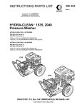 Graco Inc. 800-670 Pressure Washer User Manual