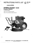 Graco Inc. 800-064 Pressure Washer User Manual