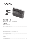 GPX MW338B MP3 Player User Manual