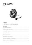 GPX J108BL MP3 Player User Manual