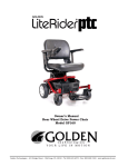 Golden Technologies GP160 Wheelchair User Manual