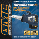 Global Machinery Company TRM18V Cordless Saw User Manual