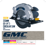 Global Machinery Company CS011A Saw User Manual