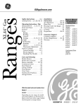 GE XL44 Range User Manual