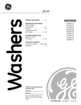 GE WCSR4170 Washer User Manual
