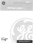 GE VG4275 VCR User Manual