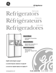 GE TPX24PBDAA Refrigerator User Manual