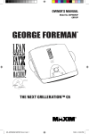 George Foreman GRP90WGP Kitchen Grill User Manual
