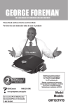 George Foreman GRP72CTVTB Kitchen Grill User Manual