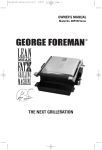 George Foreman GR236CTB Kitchen Grill User Manual