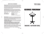 George Foreman GGR200RDDS Kitchen Grill User Manual