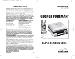 George Foreman GFSG80 Kitchen Grill User Manual