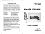George Foreman GF64G Griddle User Manual