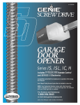 Genie 2060 Garage Door Opener User Manual