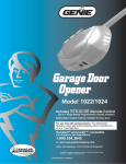Genie 1022 Garage Door Opener User Manual