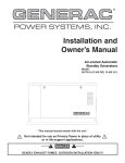 Generac Power Systems 05176-0 Portable Generator User Manual