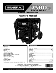 Generac 1019-3 Portable Generator User Manual