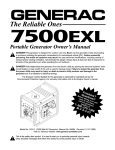 Generac 09779-2 Portable Generator User Manual