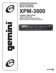 Gemini XPM-3000 Stereo Amplifier User Manual