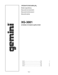 Gemini XG-3001 Stereo Amplifier User Manual