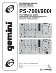 Gemini PS-700i Musical Instrument User Manual