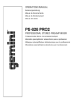 Gemini PS-626 PRO2 Musical Instrument User Manual
