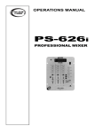 Gemini PS-626i Musical Instrument User Manual