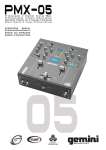 Gemini PMX-05 Music Mixer User Manual