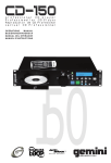 Gemini CD-150 CD Player User Manual