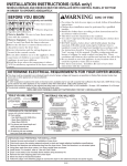 GE DSKS333 Washer User Manual