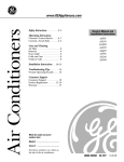 GE ASL06 Air Conditioner User Manual