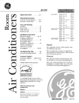 GE AJHS10DCC Air Conditioner User Manual