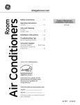 GE AHM18 Air Conditioner User Manual