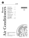 GE AGM05 Air Conditioner User Manual