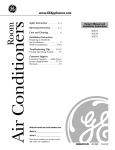 GE AGE14 Air Conditioner User Manual