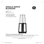 GE 898679 Blender User Manual