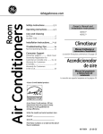 GE 880 Air Conditioner User Manual