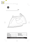 GE 840084900 Iron User Manual