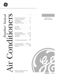 GE 7500 SERIES Air Conditioner User Manual