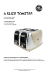 GE 681131690966 Toaster User Manual