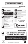 GE 500A200P047 Dishwasher User Manual