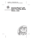 GE 2-9892 Answering Machine User Manual