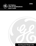 GE 29391 Telephone User Manual