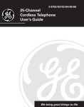 GE 2-930SST Cordless Telephone User Manual