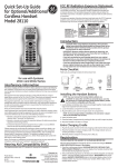 GE 28110 Cordless Telephone User Manual