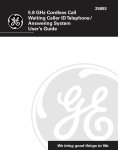 GE 25880 Cordless Telephone User Manual