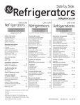 GE 20 Refrigerator User Manual
